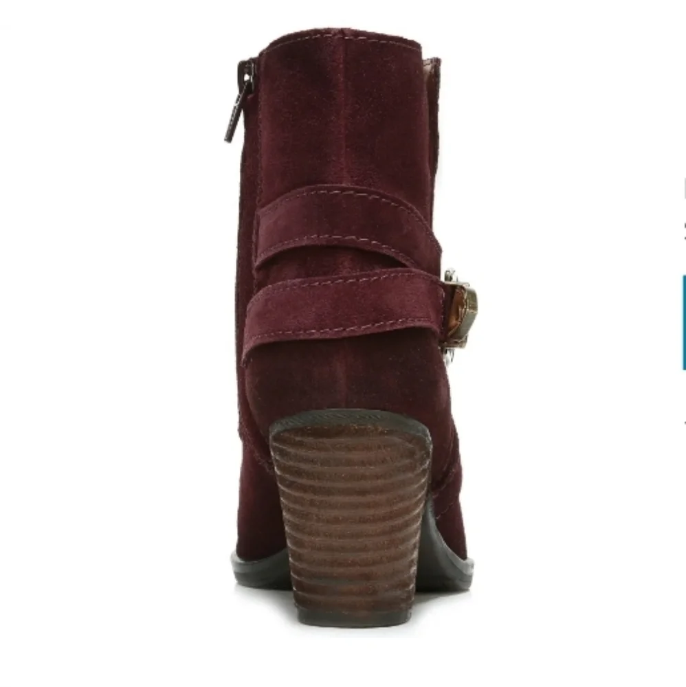 ZODIAC Burgundy Sammi Leather Bootie Size 9.5 - Picture 6 of 10